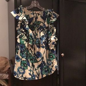 Rebecca Taylor silk ruffle shirt